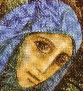 Das Gesicht Marias (Ausschnitt vom großen Bild)