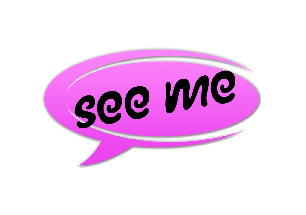 Sprechblase "see me"