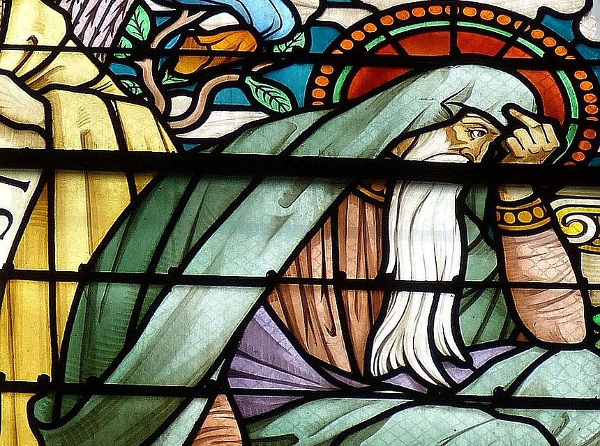 Kirchenfenster mit dem Propheten Jeremia